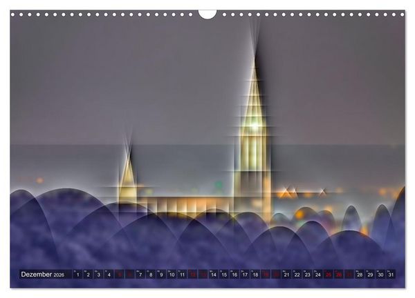 Produktbild: Digital - Kubistisch - Piktorial (Wandkalender 2026 DIN A3 quer), CALVENDO Monatskalender