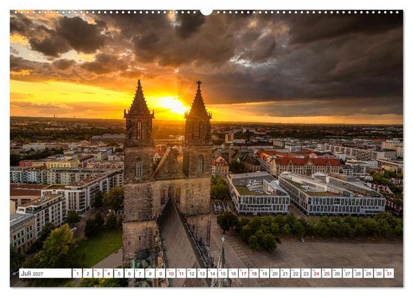 Produktbild: Domperspektiven: Magdeburger Dom - Neu gesehen 2027 (hochwertiger Premium Wandkalender 2027 DIN A2 quer), Kunstdruck in Hochglanz