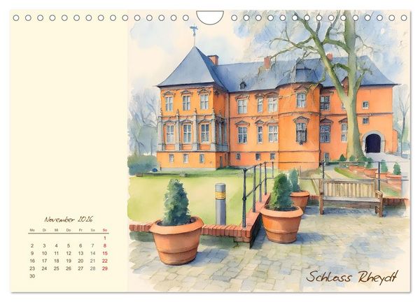 Produktbild: Schl&ouml;sser und Burgen - Romantische Reise durch Nordrhein-Westfalen (Wandkalender 2026 DIN A4 quer), CALVENDO Monatskalender