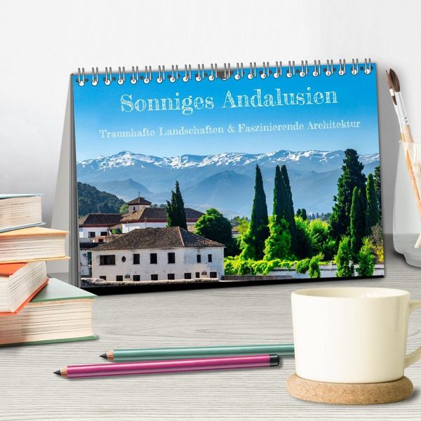 Produktbild: Sonniges Andalusien (Tischkalender 2027 DIN A5 quer), CALVENDO Monatskalender