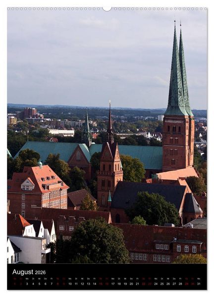 Produktbild: L&uuml;beck - Hansesch&ouml;nheit in Insellage (hochwertiger Premium Wandkalender 2026 DIN A2 hoch), Kunstdruck in Hochglanz