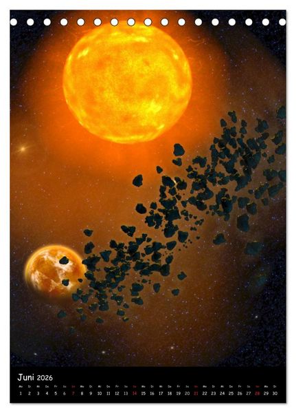 Produktbild: Die Welt der Planeten (Tischkalender 2026 DIN A5 hoch), CALVENDO Monatskalender