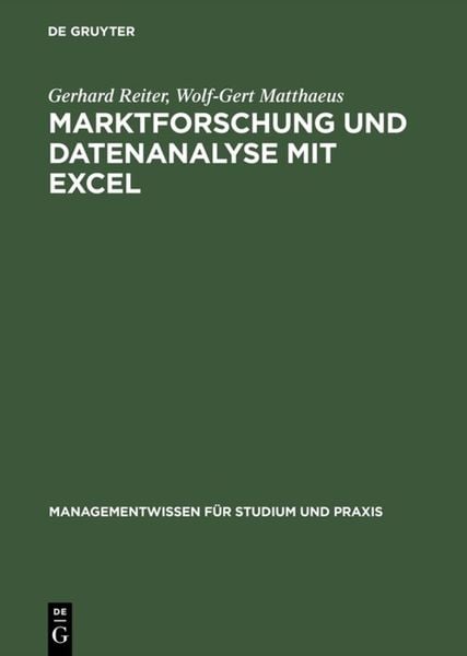 Produktbild: Marktforschung und Datenanalyse mit EXCEL