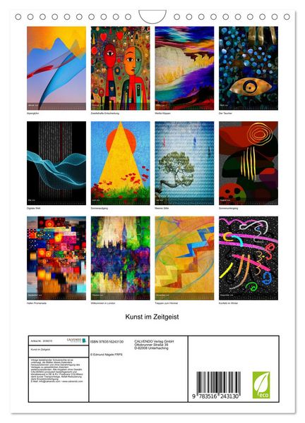 Produktbild: Kunst im Zeitgeist (Wandkalender 2026 DIN A4 hoch), CALVENDO Monatskalender