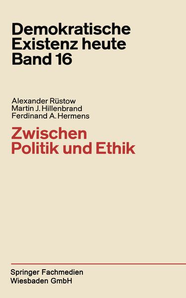 Produktbild: Zwischen Politik und Ethik
