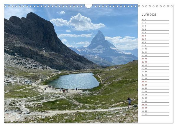 Produktbild: Alpenauszeit - Traumhafte Bergmomente am Wasser (Wandkalender 2026 DIN A3 quer), CALVENDO Monatskalender