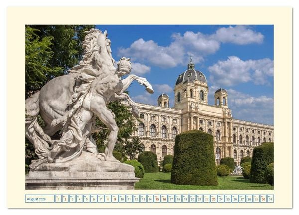 Produktbild: An der sch&ouml;nen blauen Donau - Ein Spaziergang in Wien (Wandkalender 2026 DIN A4 quer), CALVENDO Monatskalender