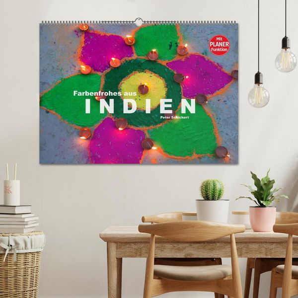 Produktbild: Farbenfrohes aus Indien (Wandkalender 2026 DIN A2 quer), CALVENDO Monatskalender