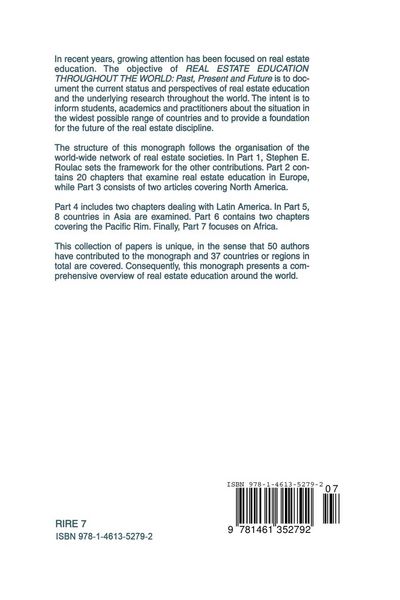 Produktbild: Real Estate Education Throughout the World: Past, Present and Future