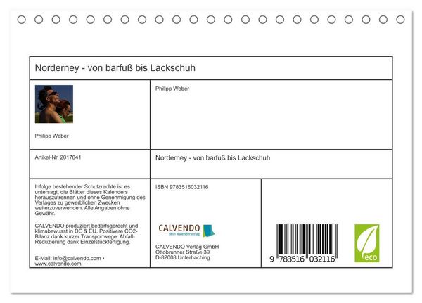 Produktbild: Norderney - von barfu&szlig; bis Lackschuh (Tischkalender 2026 DIN A5 quer), CALVENDO Monatskalender