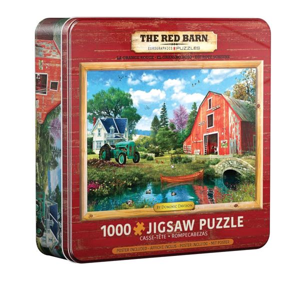 Eurographics 8051-5526 - Die rote Scheune Dominic Davison Puzzledose, 1.000 Blech Puzzle