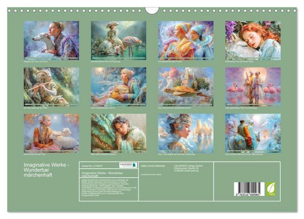 Produktbild: Imaginative Werke - Wunderbar m&auml;rchenhaft (Wandkalender 2026 DIN A3 quer), CALVENDO Monatskalender
