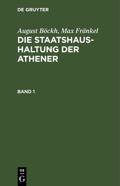Produktbild: Die Staatshaushaltung der Athener. Band 1