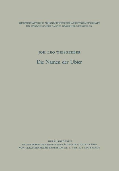 Produktbild: Die Namen der Ubier