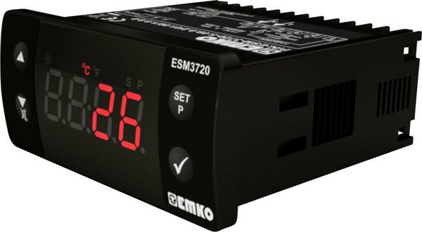 Produktbild: Emko ESM-3720.8.11.0.2/01.00/1.0.0.0 2-Punkt und PID Regler Temperaturregler Pt100 -50 bis 400 &deg;C SSR (L x B x H) 65 x 76 x 35 mm