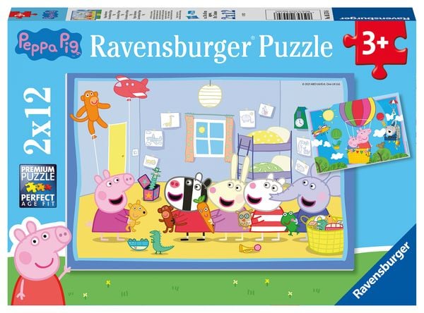 Puzzle Ravensburger Peppas Abenteuer 2 X 12 Teile