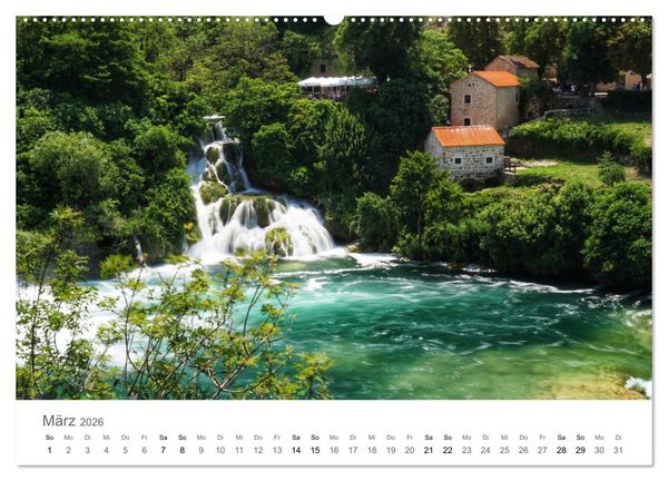 Produktbild: Wasserf&auml;lle - die sch&ouml;nsten Wasserf&auml;lle der Welt (hochwertiger Premium Wandkalender 2026 DIN A2 quer), Kunstdruck in Hochglanz