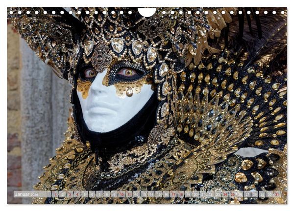 Produktbild: neunziggrad I photoart: venezia carnevale (Wandkalender 2026 DIN A4 quer), CALVENDO Monatskalender