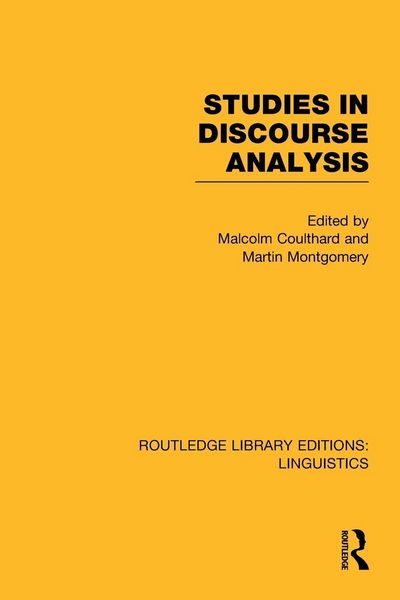 Produktbild: Studies in Discourse Analysis (RLE Linguistics B