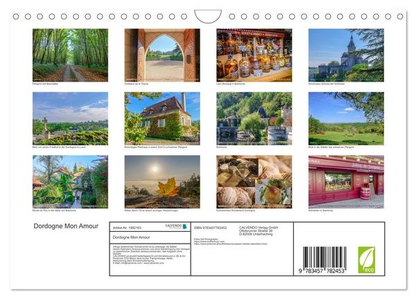 Produktbild: Dordogne Mon Amour (Wandkalender 2026 DIN A4 quer), CALVENDO Monatskalender