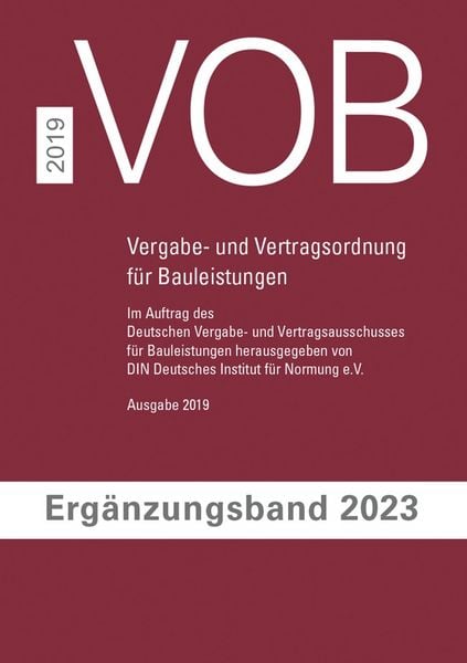 Produktbild: VOB Vergabe- und Vertragsordnung f&uuml;r Bauleistungen