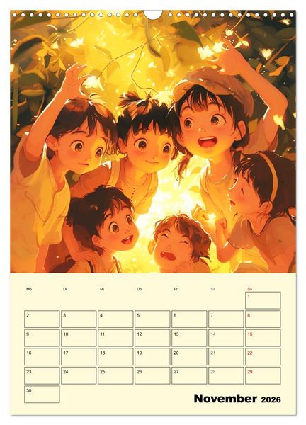 Produktbild: Coole Manga Kids. Lustige Abenteuer im Pixelreich (Wandkalender 2026 DIN A3 hoch), CALVENDO Monatskalender