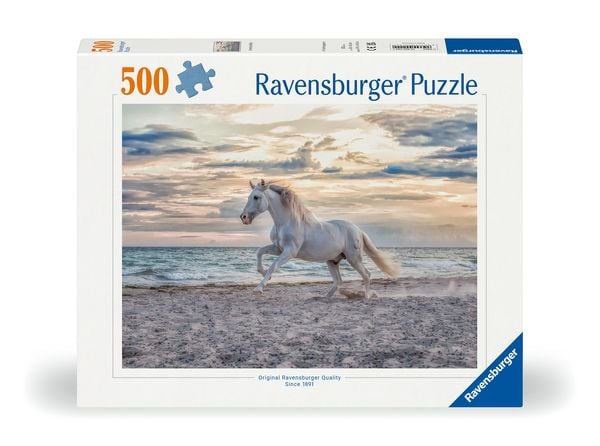 Produktbild: Erwachsenenpuzzle 500 Teile - Pferd am Strand
