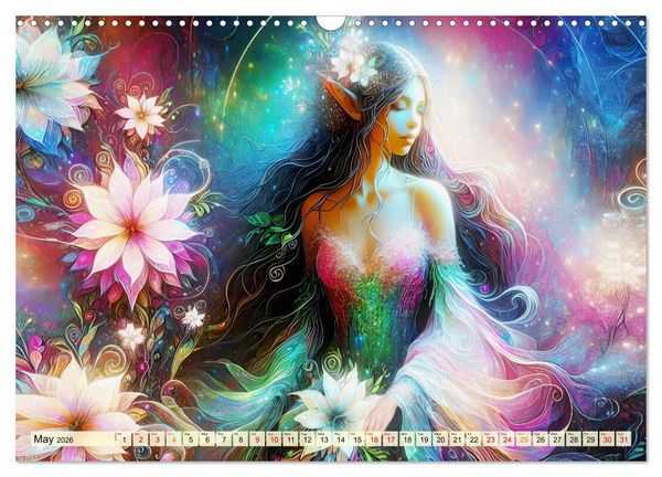 Produktbild: The flower elves Enchanting harmony (Wall Calendar 2026 DIN A3 landscape), CALVENDO 12 Month Wall Calendar
