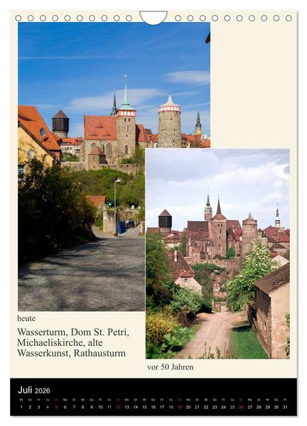 Produktbild: Bautzen vor 50 Jahren und heute (Wandkalender 2026 DIN A4 hoch), CALVENDO Monatskalender