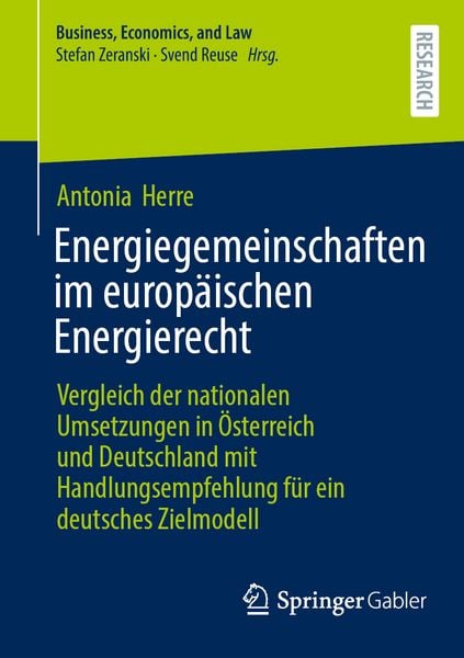 Produktbild: Energiegemeinschaften im europ&auml;ischen Energierecht