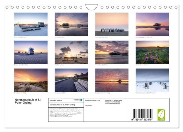 Produktbild: Nordseeurlaub in St. Peter-Ording (Wandkalender 2026 DIN A4 quer), CALVENDO Monatskalender