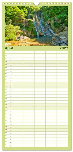 Produktbild: Familienplaner 2027 - Frankreichs Natursch&ouml;nheiten mit 5 Spalten (Wandkalender, 21 x 45 cm) CALVENDO