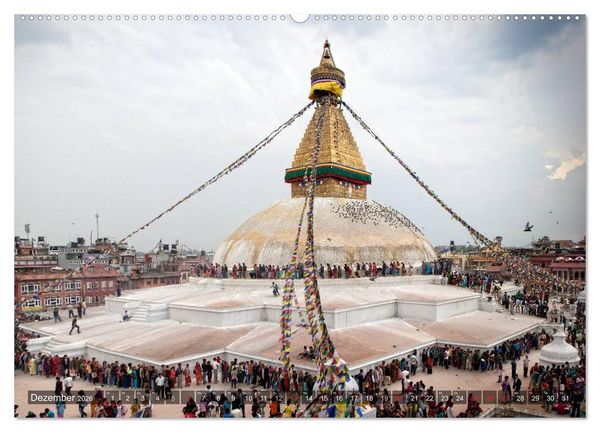 Produktbild: NEPAL Bhaktapur Kathmandu (hochwertiger Premium Wandkalender 2026 DIN A2 quer), Kunstdruck in Hochglanz
