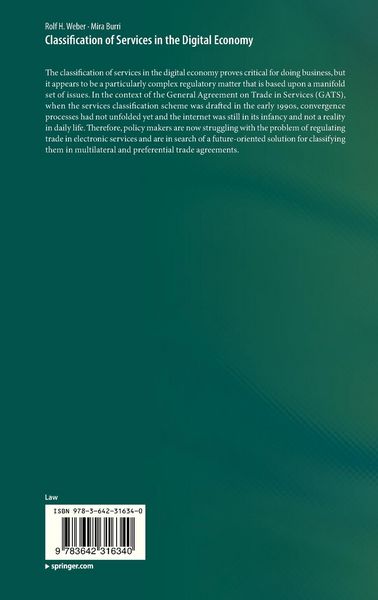 Produktbild: Classification of Services in the Digital Economy