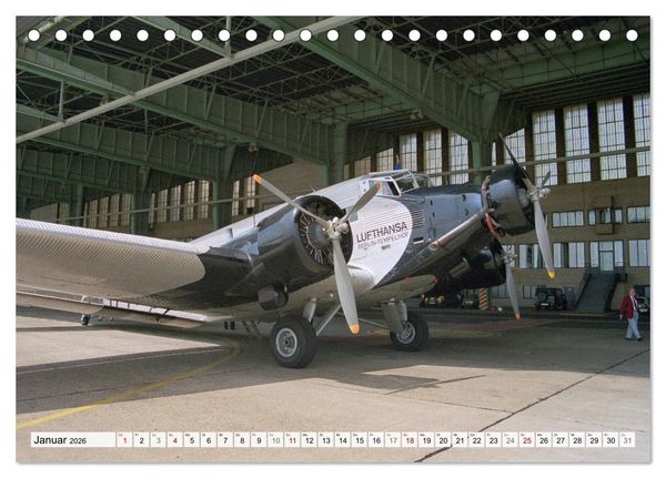 Produktbild: Junkers Ju-52 Rundflug &uuml;ber Berlin (Tischkalender 2026 DIN A5 quer), CALVENDO Monatskalender
