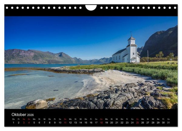 Produktbild: Sommer auf den Lofoten (Wandkalender 2026 DIN A4 quer), CALVENDO Monatskalender