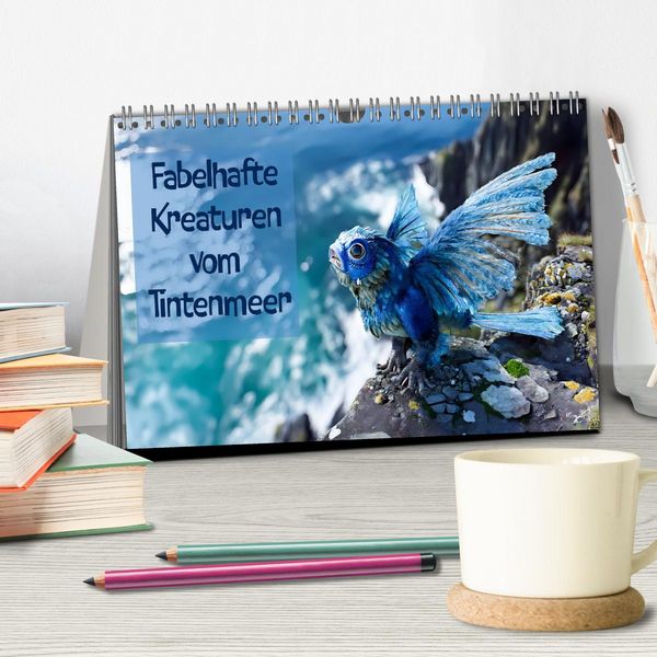 Produktbild: Fabelhafte Kreaturen vom Tintenmeer (Tischkalender 2026 DIN A5 quer), CALVENDO Monatskalender