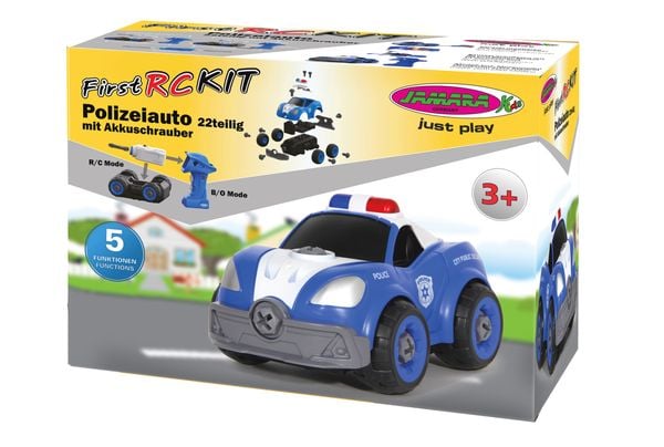 Jamara - Polizeiauto First RC Kit 22teilig mit Akkuschrauber