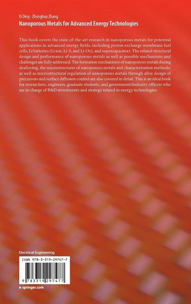 Produktbild: Nanoporous Metals for Advanced Energy Technologies