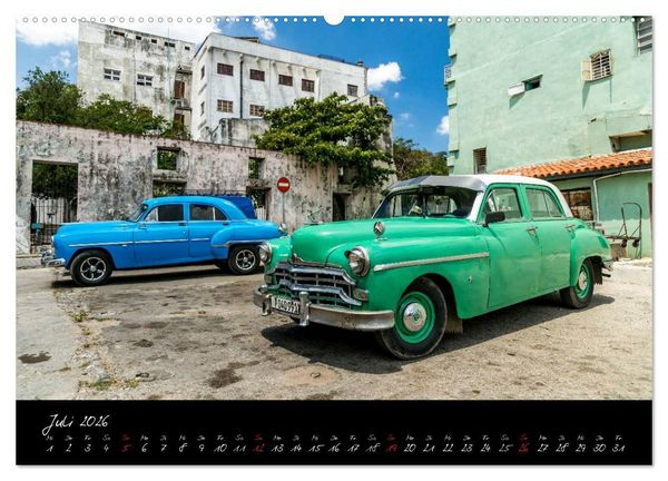 Produktbild: Kubas Klassische Automobile 2026 (Wandkalender 2026 DIN A2 quer), CALVENDO Monatskalender