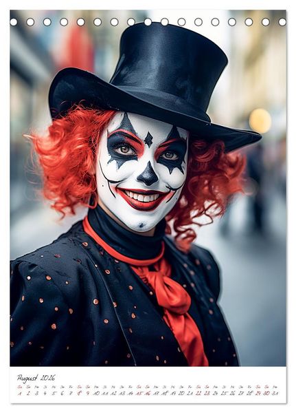 Produktbild: Misses Clown (Tischkalender 2026 DIN A5 hoch), CALVENDO Monatskalender