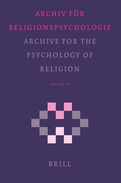 Produktbild: Archive for the Psychology of Religion / Archiv F&uuml;r Religionspsychologie, Volume 28 (2006)