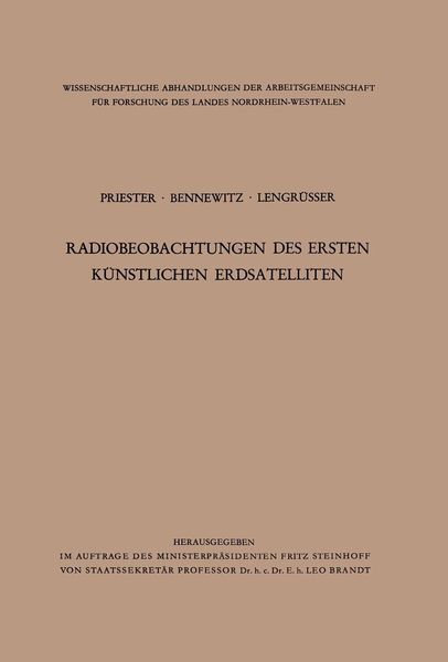 Produktbild: Radiobeobachtungen des ersten k&uuml;nstlichen Erdsatelliten