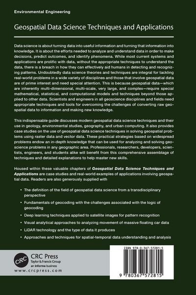 Produktbild: Geospatial Data Science Techniques and Applications