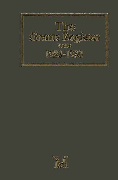 Produktbild: The Grants Register 1983&ndash;1985