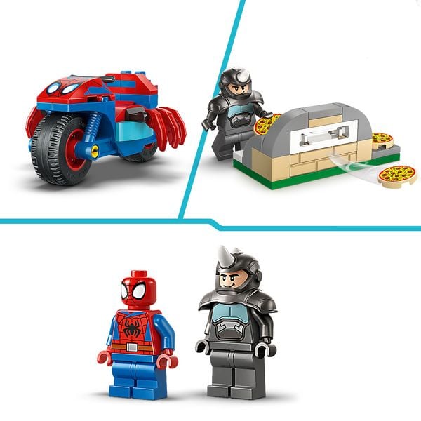 Produktbild: LEGO ǀ Marvel 11206 Spidey auf Motorrad vs. Rhino, Lernspielzeug ab 4