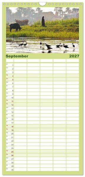 Produktbild: Familienplaner 2027 - &Auml;gypten - Im Land der Pyramiden mit 5 Spalten (Wandkalender, 21 x 45 cm) CALVENDO