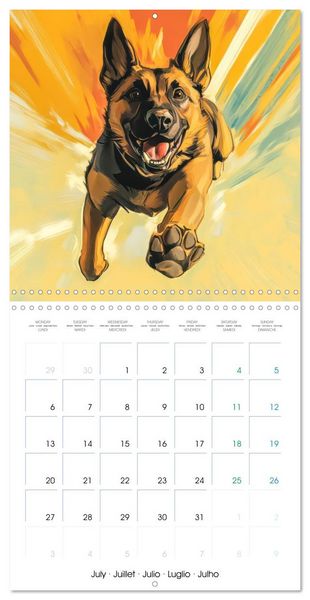 Produktbild: German Sheperd - Comic Style (Wall Calendar 2026 12 &times; 12 Inch) CALVENDO 12 Month Wall Calendar