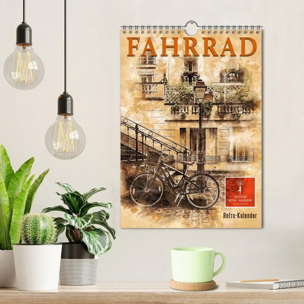 Produktbild: Fahrrad - Retro-Kalender (Wandkalender 2026 DIN A4 hoch), CALVENDO Monatskalender