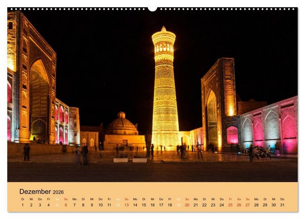 Produktbild: Uzbekistan - m&auml;rchenhafte Seidenstra&szlig;e (Wandkalender 2026 DIN A2 quer), CALVENDO Monatskalender